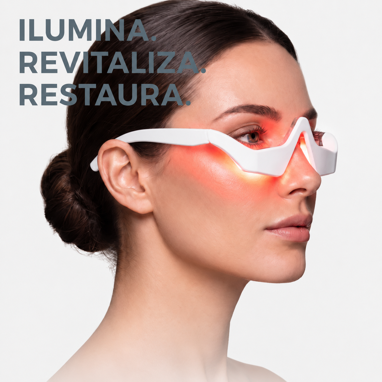 Gafas con luz roja y microcorriente