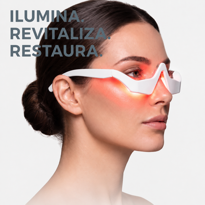 Gafas con luz roja y microcorriente